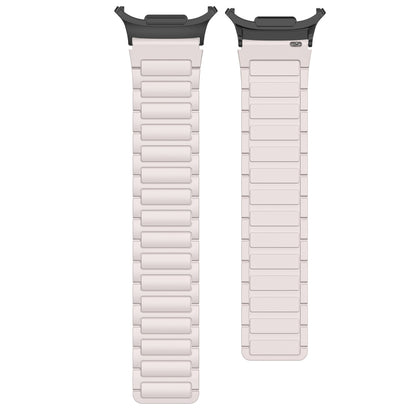 For Samsung Galaxy Watch Ultra 47mm Black Connector I-shaped Magnetic Silicone Watch Band(Starlight) by bashfashion