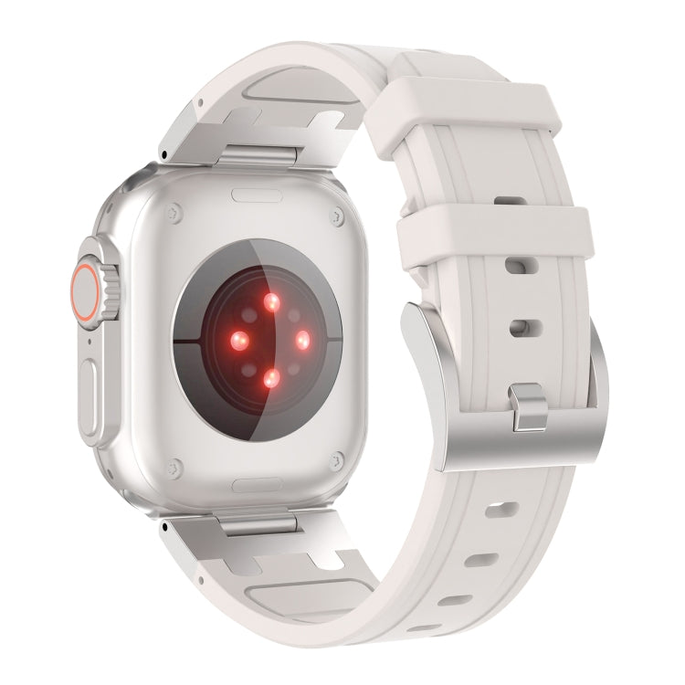 For Apple Watch Series 8 45mm Diamond Starry Sky Silicone Watch Band(Starlight) by bashfashion