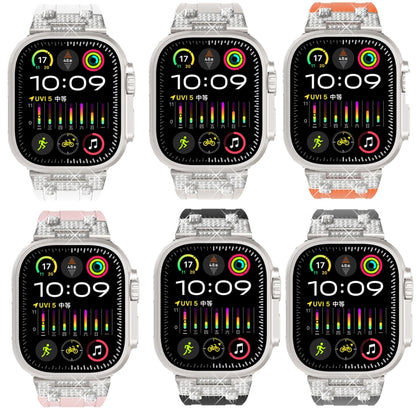 For Apple Watch Series 8 45mm Diamond Starry Sky Silicone Watch Band(Gray) by bashfashion