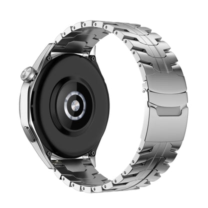 For Huawei Watch GT 4 46mm 22mm Double Lock Buckle Turtle Steel Watch Band(Silver) by bashfashion