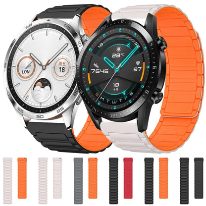 For Huawei Watch GT4 46mm 22mm I-shaped Magnetic Silicone Watch Band(Black) by bashfashion