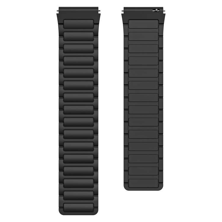 For Honor Watch GS 4 22mm I-shaped Magnetic Silicone Watch Band(Black) by bashfashion