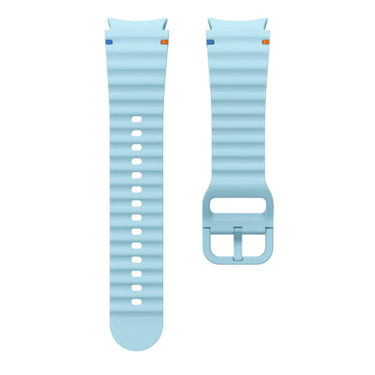 For Samsung Galaxy Watch3 41mm Wave Pattern Stitched Silicone Watch Band(Light Blue) by bashfashion