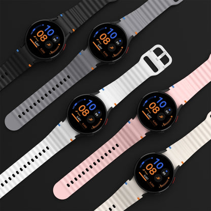For Samsung Galaxy Watch 7 40 / 44mm Wave Pattern Stitched Silicone Watch Band(Orange) by bashfashion