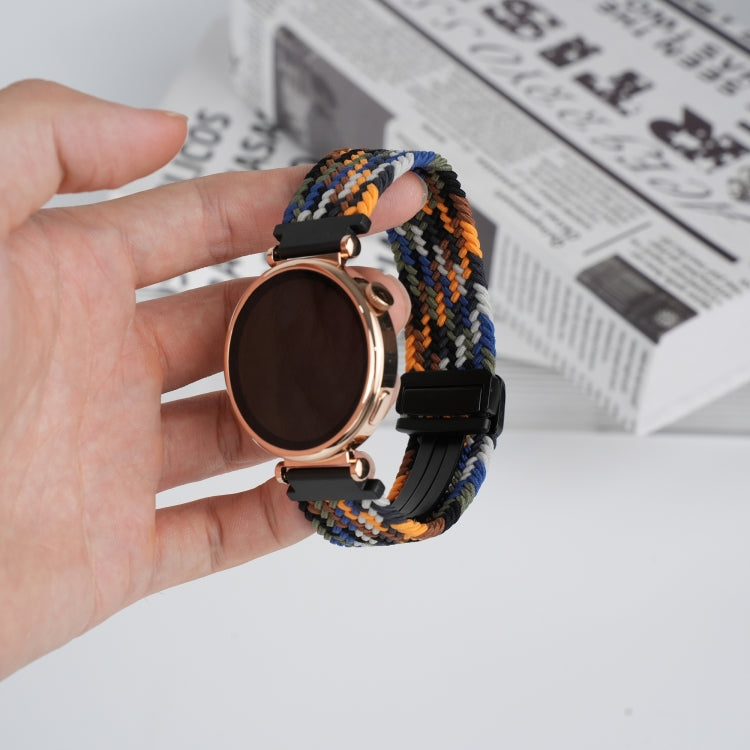 For Samsung Galaxy Watch FE 40mm 20mm Magnetic Buckle Braided Watch Strap(Camouflage Color) by bashfashion