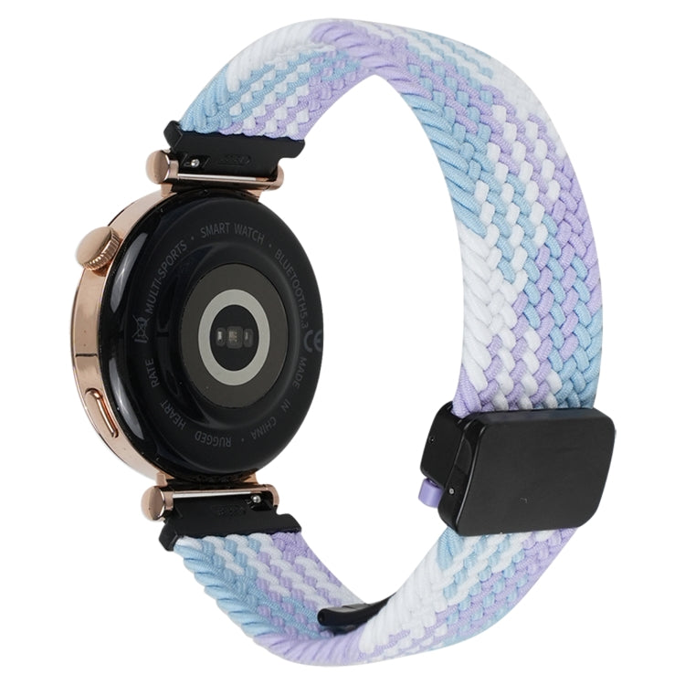 For Samsung Galaxy Watch FE 40mm 20mm Magnetic Buckle Braided Watch Strap(Violet) by bashfashion
