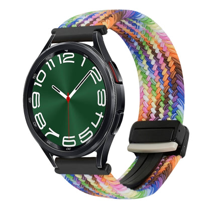 For Samsung Galaxy Watch 6 Classic 20mm Magnetic Buckle Braided Watch Strap(Colorful) by bashfashion