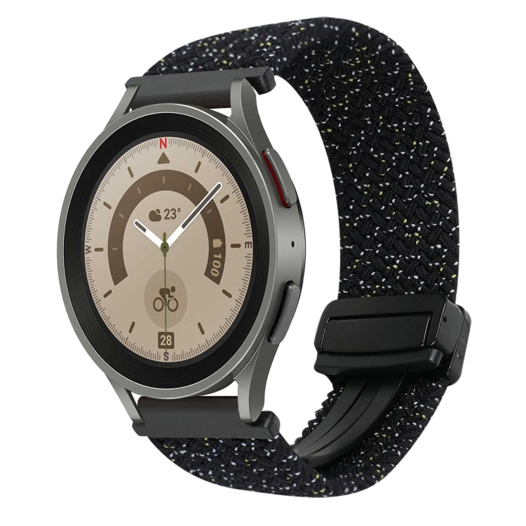 For Samsung Galaxy Watch 5 Pro 20mm Magnetic Buckle Braided Watch Strap(Stars Black) by bashfashion