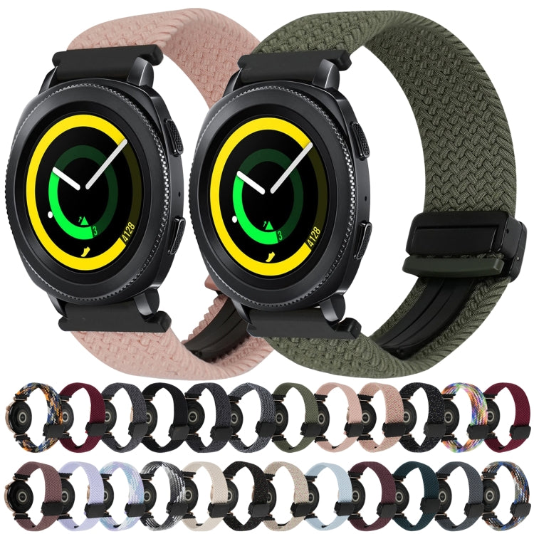 For Samsung Gear Sport 20mm Magnetic Buckle Braided Watch Strap(Starlight) by bashfashion