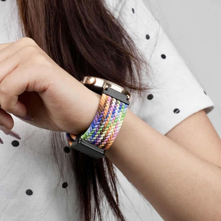 For Samsung Galaxy Watch 3 41mm 20mm Magnetic Buckle Braided Watch Strap(Colorful) by bashfashion