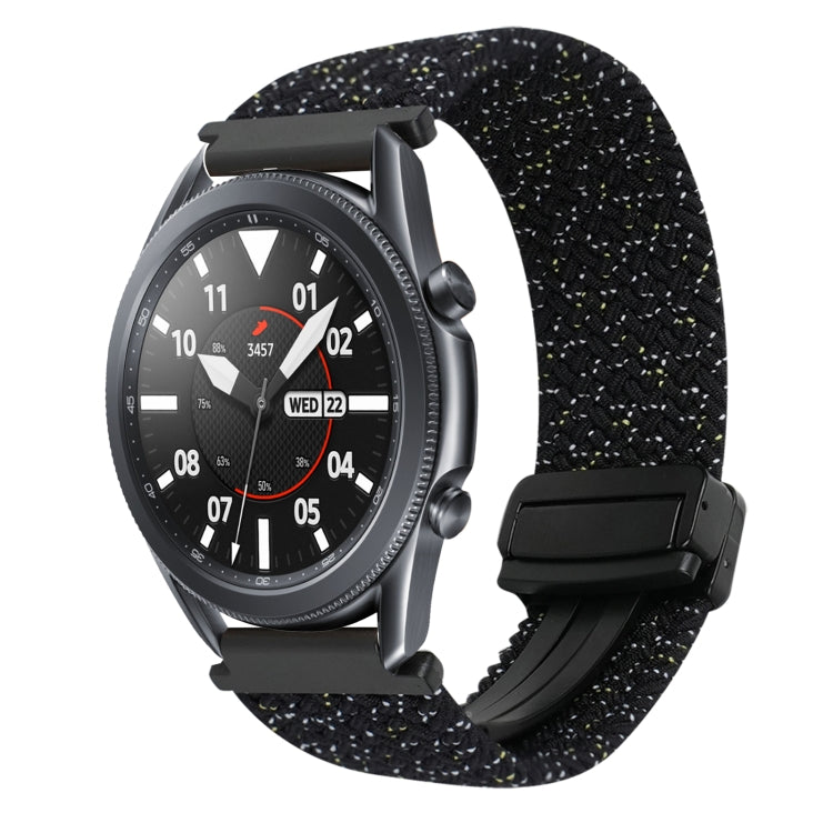 For Samsung Galaxy Watch 3 41mm 20mm Magnetic Buckle Braided Watch Strap(Stars Black) by bashfashion