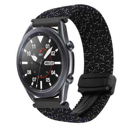 For Samsung Galaxy Watch 3 41mm 20mm Magnetic Buckle Braided Watch Strap(Stars Black) by bashfashion
