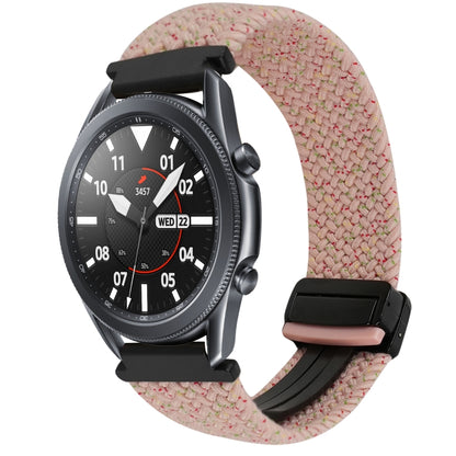 For Samsung Galaxy Watch 3 41mm 20mm Magnetic Buckle Braided Watch Strap(Starlight Pink) by bashfashion