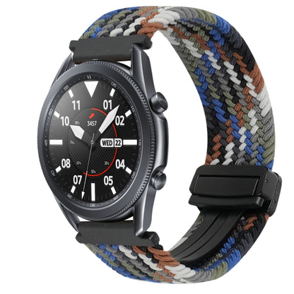 For Samsung Galaxy Watch 3 41mm 20mm Magnetic Buckle Braided Watch Strap(Denim Color) by bashfashion