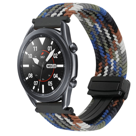 For Samsung Galaxy Watch 3 41mm 20mm Magnetic Buckle Braided Watch Strap(Denim Color) by bashfashion
