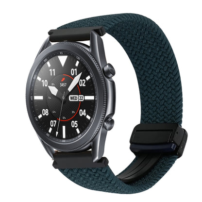 For Samsung Galaxy Watch 3 41mm 20mm Magnetic Buckle Braided Watch Strap(Forest Green) by bashfashion
