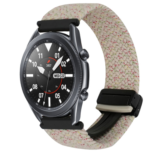 For Samsung Galaxy Watch 3 41mm 20mm Magnetic Buckle Braided Watch Strap(Starlight Colour) by bashfashion