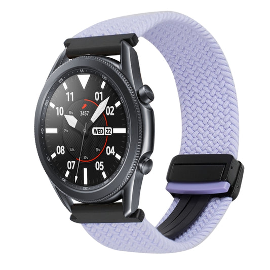 For Samsung Galaxy Watch 3 41mm 20mm Magnetic Buckle Braided Watch Strap(Purple) by bashfashion