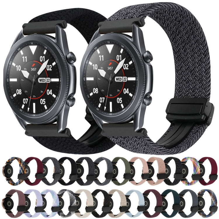 For Samsung Galaxy Watch 3 41mm 20mm Magnetic Buckle Braided Watch Strap(Camouflage Color) by bashfashion