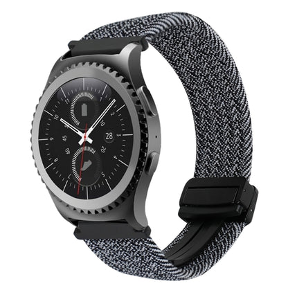 For Samsung Gear S2 Classic 20mm Magnetic Buckle Braided Watch Strap(Metallic Gray) by bashfashion