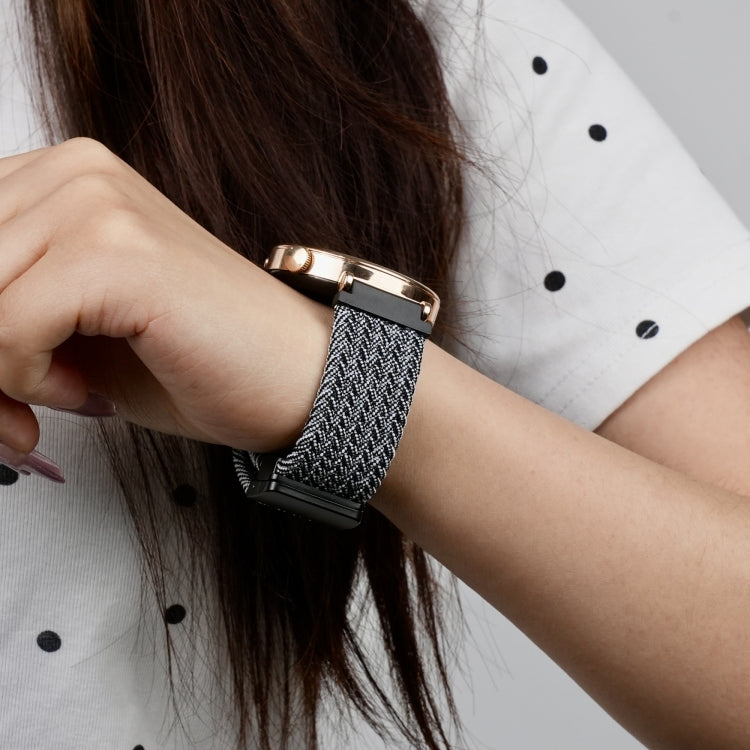 For Samsung Gear S2 Classic 20mm Magnetic Buckle Braided Watch Strap(Metallic Gray) by bashfashion