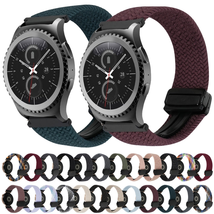 For Samsung Gear S2 Classic 20mm Magnetic Buckle Braided Watch Strap(Metallic Gray) by bashfashion