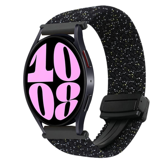For Samsung Galaxy Watch 6 20mm Magnetic Buckle Braided Watch Strap(Stars Black) by bashfashion