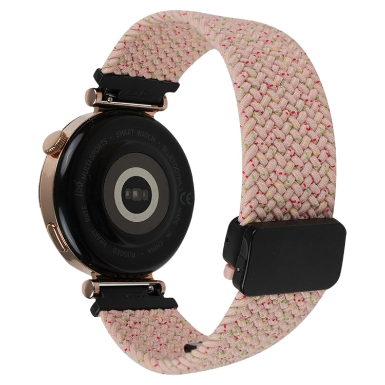 For Samsung Galaxy Watch 6 20mm Magnetic Buckle Braided Watch Strap(Starlight Pink) by bashfashion