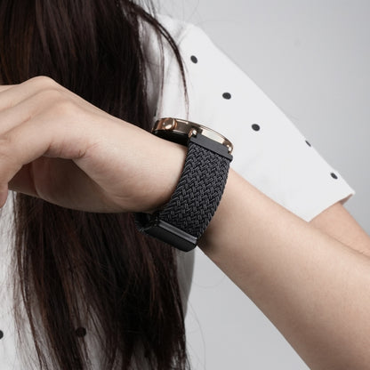 For Samsung Galaxy Watch 6 20mm Magnetic Buckle Braided Watch Strap(Graphite Black) by bashfashion