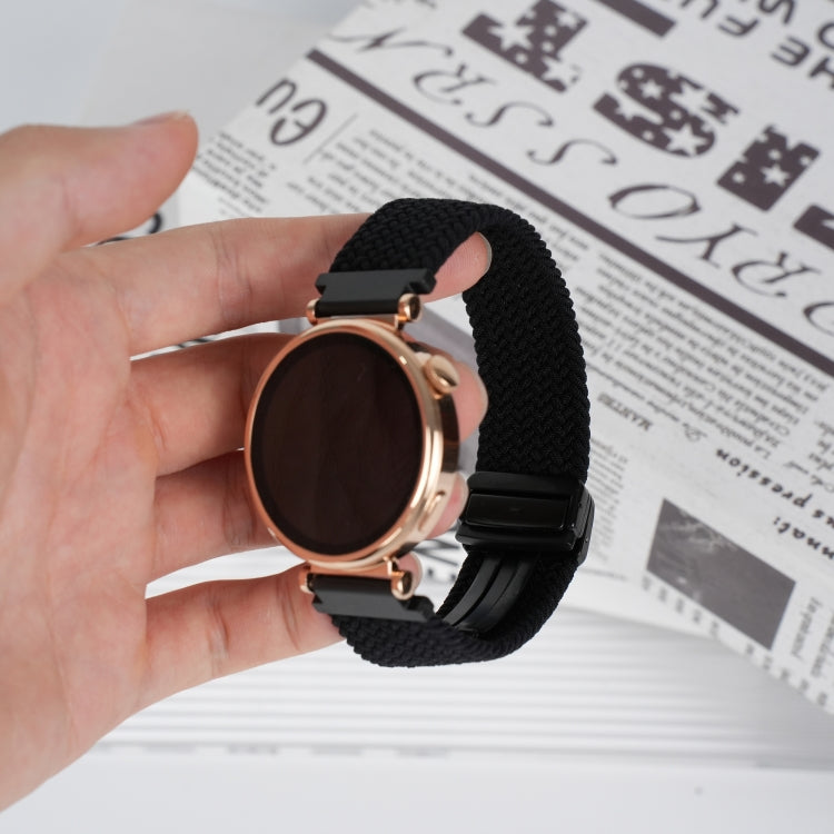 For Samsung Galaxy Watch 6 20mm Magnetic Buckle Braided Watch Strap(Black) by bashfashion