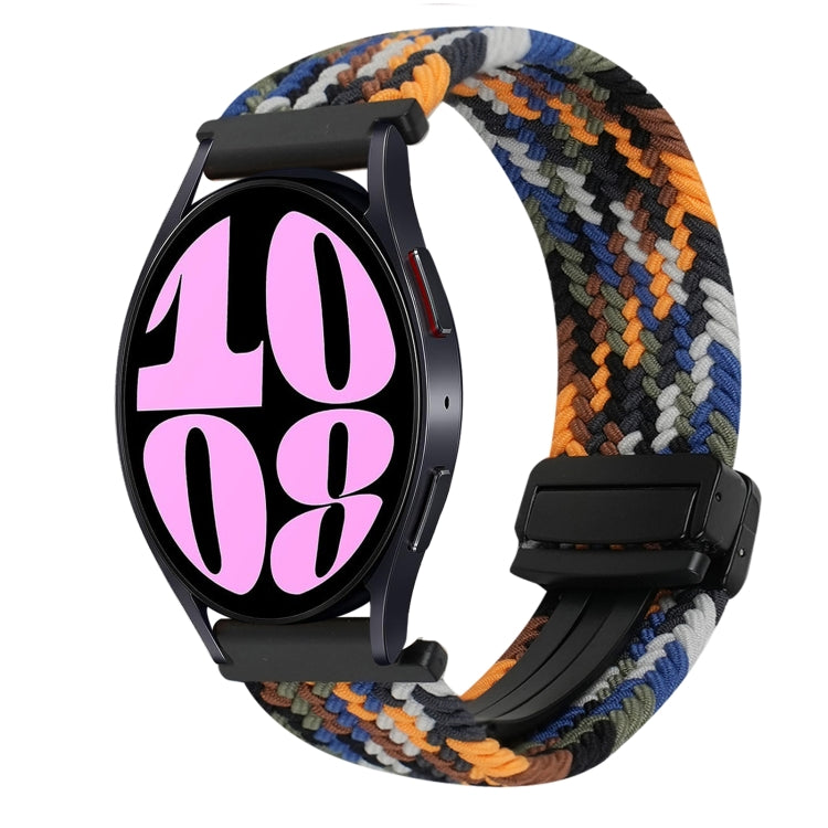 For Samsung Galaxy Watch 6 20mm Magnetic Buckle Braided Watch Strap(Camouflage Color) by bashfashion