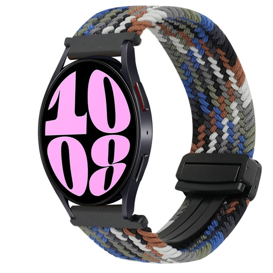 For Samsung Galaxy Watch 6 20mm Magnetic Buckle Braided Watch Strap(Denim Color) by bashfashion