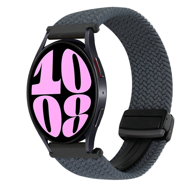 For Samsung Galaxy Watch 6 20mm Magnetic Buckle Braided Watch Strap(Space Gray) by bashfashion
