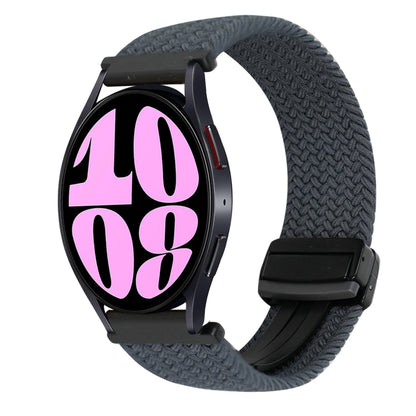 For Samsung Galaxy Watch 6 20mm Magnetic Buckle Braided Watch Strap(Space Gray) by bashfashion