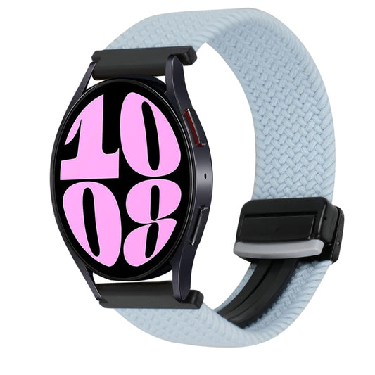 For Samsung Galaxy Watch 6 20mm Magnetic Buckle Braided Watch Strap(Blue) by bashfashion