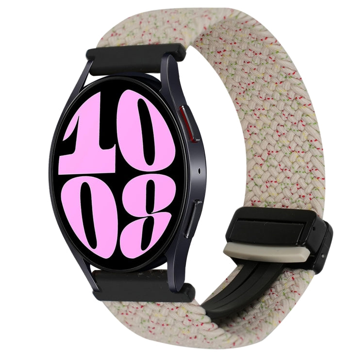 For Samsung Galaxy Watch 6 20mm Magnetic Buckle Braided Watch Strap(Starlight Colour) by bashfashion