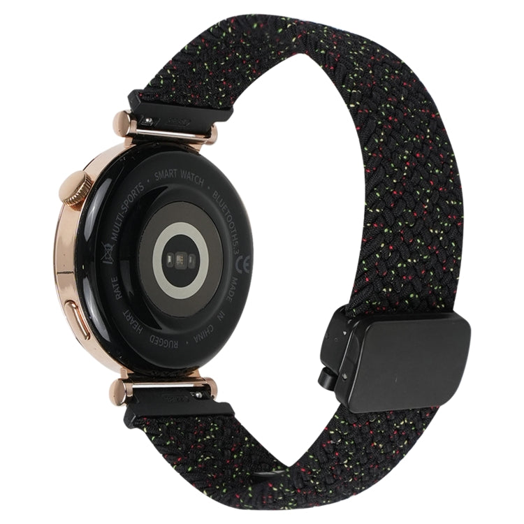 For Samsung Galaxy Watch 6 20mm Magnetic Buckle Braided Watch Strap(Starlight Black) by bashfashion