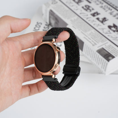 For Samsung Galaxy Watch 6 20mm Magnetic Buckle Braided Watch Strap(Starlight Black) by bashfashion