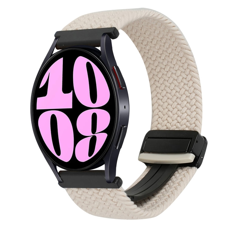 For Samsung Galaxy Watch 6 20mm Magnetic Buckle Braided Watch Strap(Starlight) by bashfashion