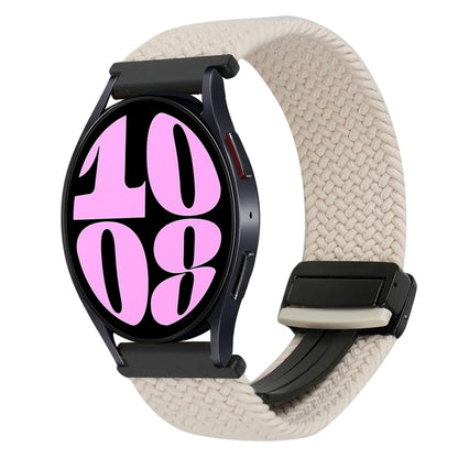 For Samsung Galaxy Watch 6 20mm Magnetic Buckle Braided Watch Strap(Starlight) by bashfashion
