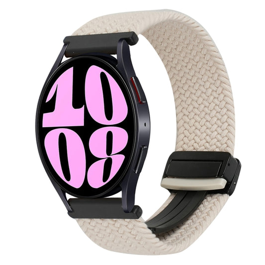 For Samsung Galaxy Watch 6 20mm Magnetic Buckle Braided Watch Strap(Starlight) by bashfashion