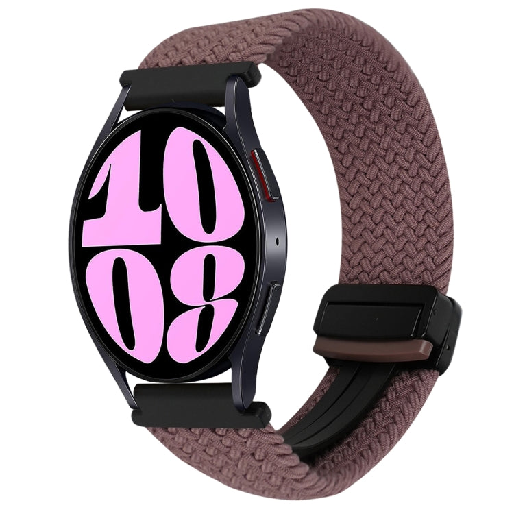 For Samsung Galaxy Watch 6 20mm Magnetic Buckle Braided Watch Strap(Smoky Purple) by bashfashion