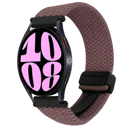 For Samsung Galaxy Watch 6 20mm Magnetic Buckle Braided Watch Strap(Smoky Purple) by bashfashion