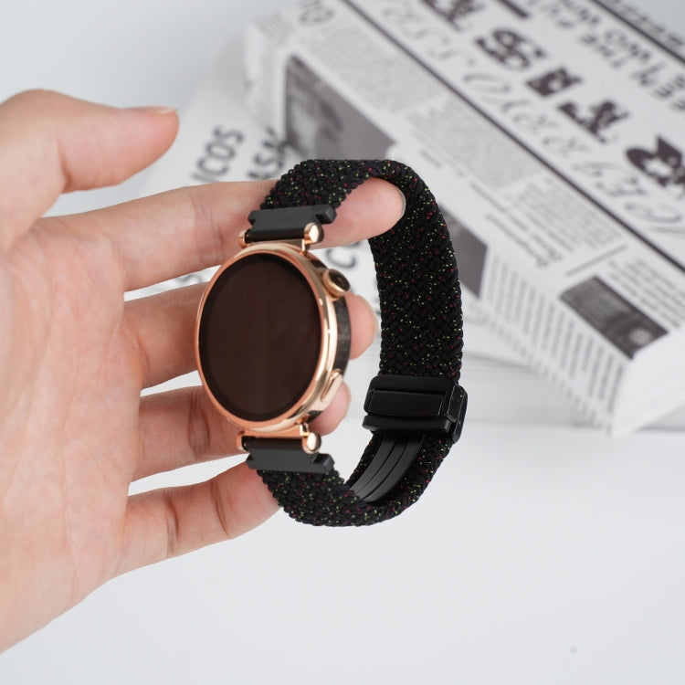 For Samsung Galaxy Watch 5 20mm Magnetic Buckle Braided Watch Strap(Starlight Black) by bashfashion