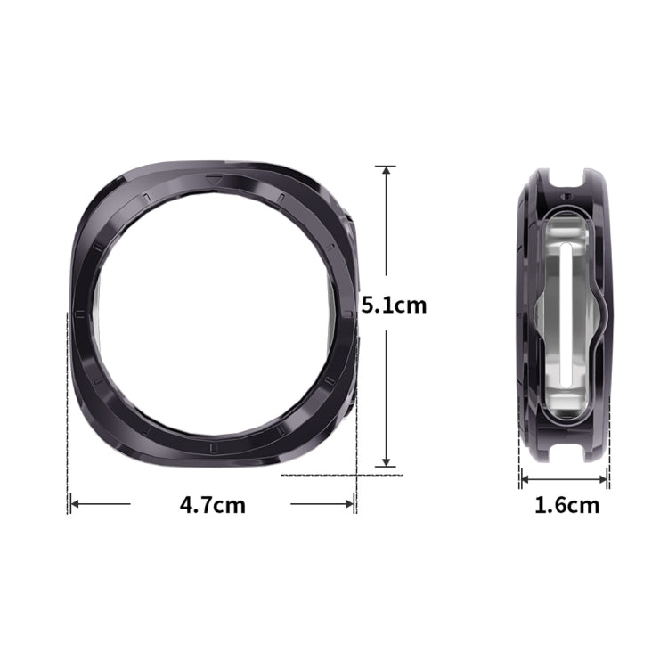 For Samsung Galaxy Watch Ultra 47mm / Ultra 2025 ENKAY Hat-Prince Electroplated Soft TPU Cover + 0.2mm 9H Glass Screen Protector(Black) by ENKAY