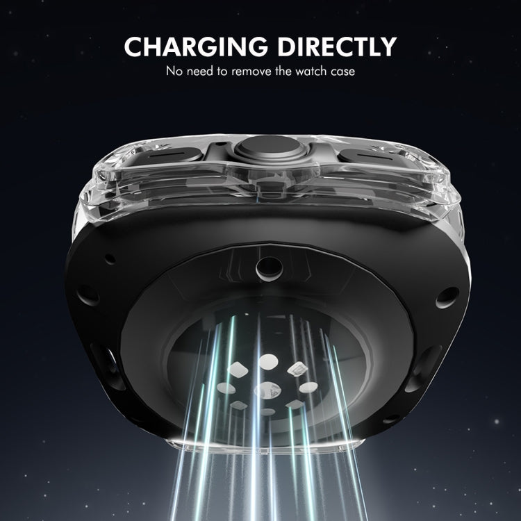 For Samsung Galaxy Watch Ultra 47mm / Ultra 2025 ENKAY Hat-Prince Electroplated Hard PC Cover + 0.2mm 9H Glass Screen Protector(Dark Blue) by ENKAY