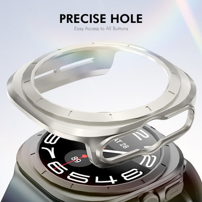 For Samsung Galaxy Watch Ultra 47mm / Ultra 2025 ENKAY Hat-Prince Electroplated Hard PC Cover + 0.2mm 9H Glass Screen Protector(Dark Blue) by ENKAY