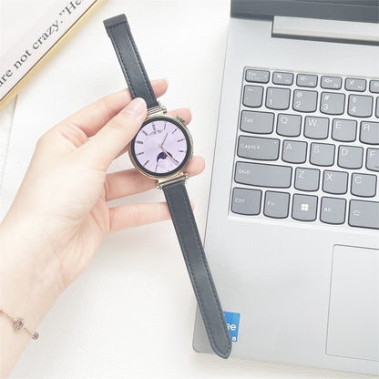 For Samsung Galaxy Gear S3 Frontier 22mm Slim Magnetic Buckle Microfiber Leather Watch Band(Black) by bashfashion