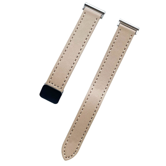 For Samsung Galaxy Gear S3 Frontier 22mm Slim Magnetic Buckle Microfiber Leather Watch Band(Cream Apricot) by bashfashion