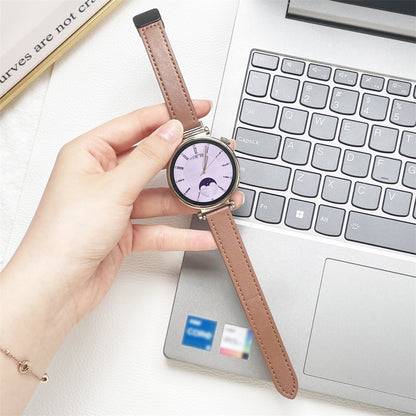 For Samsung Galaxy Watch 3 45mm 22mm Slim Magnetic Buckle Microfiber Leather Watch Band(Mocha Brown) by bashfashion